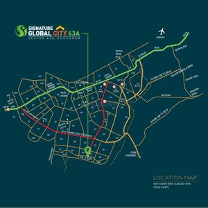 Project Image of 1050.0 - 1470.0 Sq.ft 2 BHK Apartment for buy in Signature Global City 63A