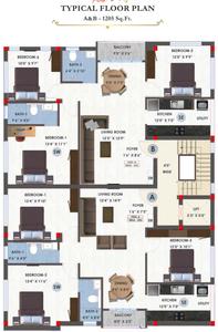 Project Image of 0.0 - 1205.0 Sq.ft 3 BHK Apartment for buy in Harmony Bhagyam