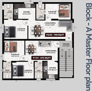 Project Image of 920.0 - 1350.0 Sq.ft 2 BHK Apartment for buy in Viva Vinna