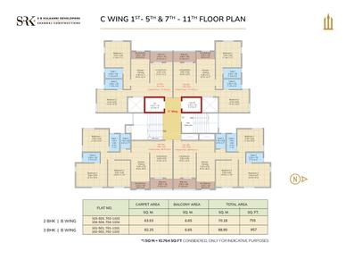 Project Image of 1100 Sq.ft 3 BHK Apartment / Flat for sale in Dhankawadi for Rs. 13500000