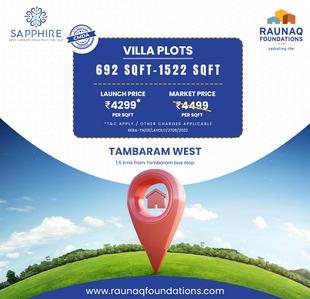 Project Image of 692.0 - 1562.0 Sq.ft Residential Plot Plot for buy in Raunaq Sapphire