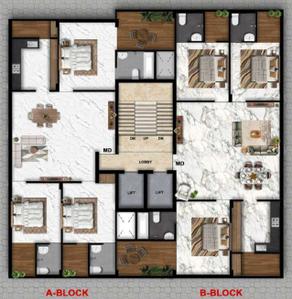 Project Image of 2000.0 - 2050.0 Sq.ft 3 BHK Apartment for buy in Anugragha Sai Prestige