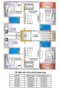 Project Image of 0.0 - 678.0 Sq.ft 2 BHK Builder Floor for buy in Ace Paradise Residency
