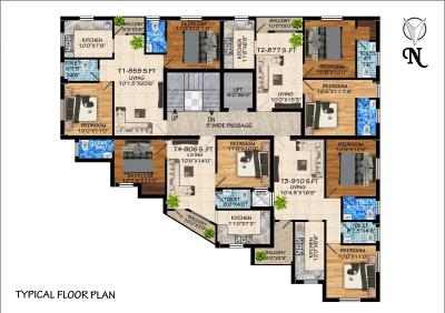 Project Image of 806.0 - 910.0 Sq.ft 2 BHK Apartment for buy in KPN Royal Oak