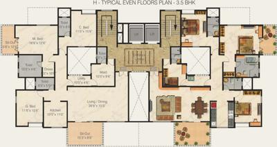 Project Image of 988.0 - 1483.0 Sq.ft 2 BHK Apartment for buy in Nyati Equatorial