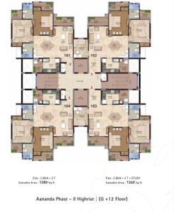 Project Image of 1060.0 - 2865.0 Sq.ft 2 BHK Apartment for buy in Manglam Aananda