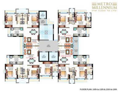 Project Image of 606.22 - 907.94 Sq.ft 2 BHK Apartment for buy in Metro Millennium