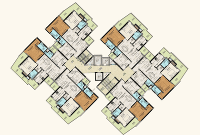 Project Image of 1290 Sq.ft 2 BHK Apartment / Flat for sale in Dhakoli for Rs. 7590000