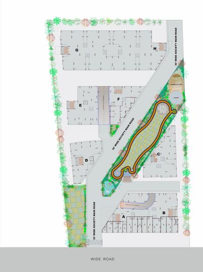 Spelndid Murlidhar Glory Block A,B,C,D,E,F,G And H Cluster Plan For Ground Floor 1