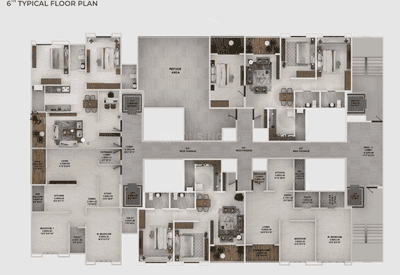 Project Image of 797.93 - 977.36 Sq.ft 2 BHK Apartment for buy in Kwality Vrindavan Heights Phase III