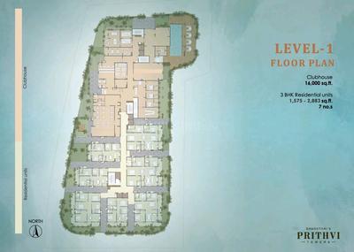 Project Image of 1664.0 - 3983.0 Sq.ft 3 BHK Apartment for buy in Prithvi Towers