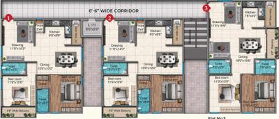 Project Image of 940.98 - 945.07 Sq.ft 2 BHK Apartment for buy in Pagadala Anvi