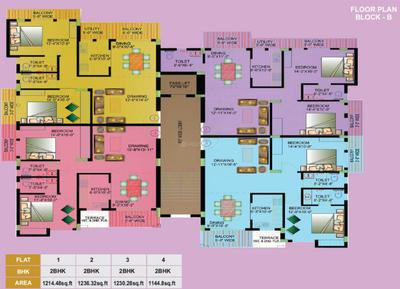 Project Image of 1144.8 - 1582.0 Sq.ft 2 BHK Apartment for buy in Divya Nilay