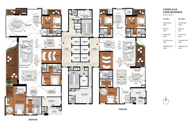 Project Image of 4405.0 - 5610.0 Sq.ft 3 BHK Apartment for buy in Elan By Meenakshi