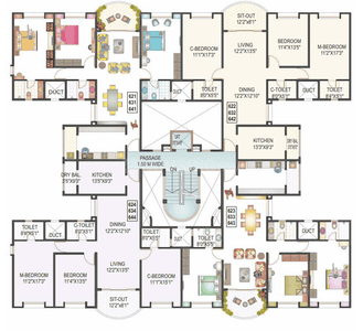 Project Image of 1200.0 - 1896.0 Sq.ft 2 BHK Apartment for buy in Clover Citadel