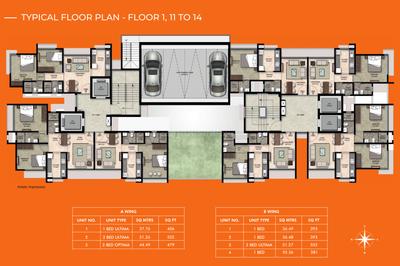 Project Image of 380.61 - 551.76 Sq.ft 1 BHK Apartment for buy in Ashapura The Rising 58