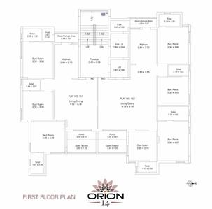 Project Image of 909.87 - 1269.07 Sq.ft 3 BHK Apartment for buy in Urban Realty Rajkot Orion 14