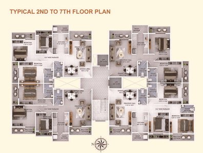 Project Image of 1130.0 - 1378.0 Sq.ft 2 BHK Apartment for buy in Arsh Glory