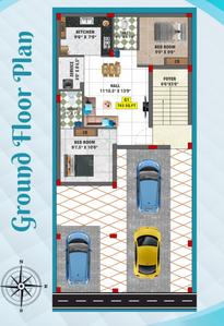 Project Image of 783.0 - 833.0 Sq.ft 2 BHK Apartment for buy in Bharathi Sai Moon Star
