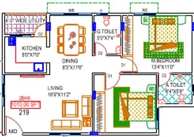 Project Image of 1010.0 - 1531.0 Sq.ft 2 BHK Apartment for buy in Sri Someshwara Arcade