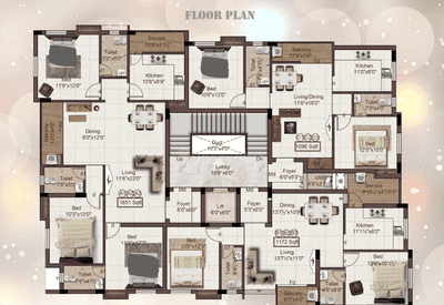 Project Image of 1096.0 - 1651.0 Sq.ft 2 BHK Apartment for buy in Priya Sivasankari Apartments