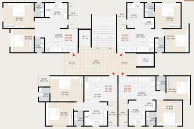 Project Image of 386.53 - 1117.0 Sq.ft 1 BHK Apartment for buy in Narmada Ashtavinayak Elegance Apartment
