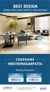 Project Image of 1003.0 - 1185.0 Sq.ft 3 BHK Apartment for buy in Codename BESTOFMAGARPATTA