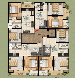 Project Image of 2130 Sq.ft 3 BHK Apartment / Flat for sale in Noida Extension for Rs. 5800000