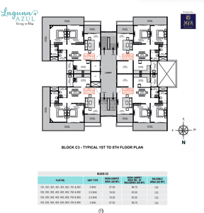 Project Image of 1205.55 - 1516.96 Sq.ft 2 BHK Apartment for buy in MVR Laguna Azul