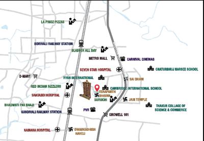 Project Image of 800 Sq.ft 2 BHK Apartment / Flat for sale in Kandivali East for Rs. 18500000