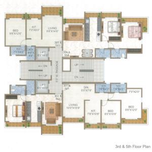 Project Image of 660.0 - 975.0 Sq.ft 1 BHK Apartment for buy in S And S Emerald Tower A Wing