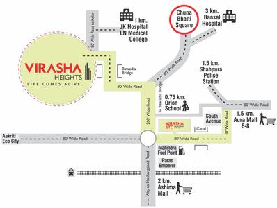Project Image of 1300 Sq.ft 3 BHK Apartment / Flat for sale in Bawadiya Kalan for Rs. 7500000