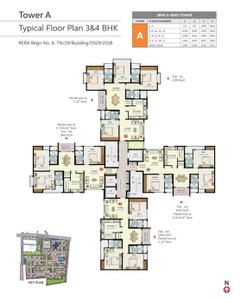 Project Image of 1141.94 - 1486.71 Sq.ft 3 BHK Apartment for buy in KLP Abhinandan Tower A And B