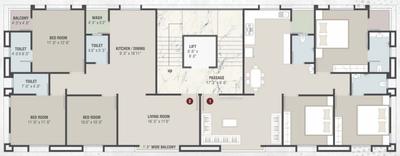 Project Image of 0.0 - 819.13 Sq.ft 3 BHK Apartment for buy in Shivam Heights Block A