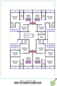 Bhagat Infra Sai Roseates Sai Roseates Cluster Plan from 1st to 4th Floor 1
