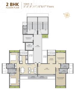 Project Image of 1200 Sq.ft 3 BHK Apartment / Flat for sale in Ghansoli for Rs. 30000000