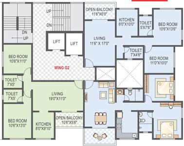 Project Image of 674.0 - 687.0 Sq.ft 2 BHK Apartment for buy in Mont Vert Grande Bldg Type G Plot 2