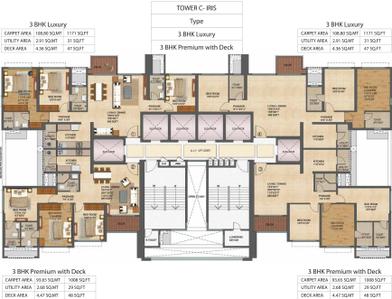 Project Image of 1008.0 - 1171.0 Sq.ft 3 BHK Apartment for buy in Runwal Bliss Wing C