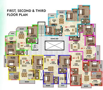 Project Image of 1080.0 - 1425.0 Sq.ft 2 BHK Apartment for buy in S L V Royal Orchid