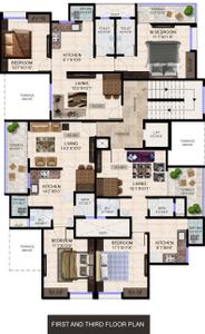 Project Image of 543.69 - 757.24 Sq.ft 1 BHK Apartment for buy in Saanvi Vijayalakshmy Residency