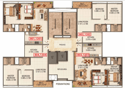 Project Image of 764.24 - 1103.3 Sq.ft 2 BHK Apartment for buy in Kumar Palmspring Towers A1 A2 And A3