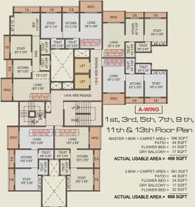 Project Image of 454.0 - 668.0 Sq.ft 1 BHK Apartment for buy in Shantee Sunshine Sapphire Wing A and Wing B