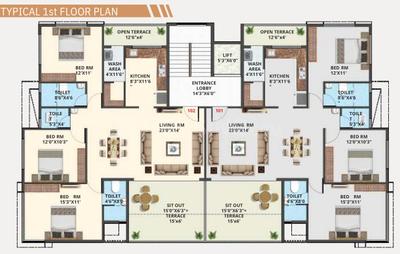 Project Image of 1603.0 - 2076.0 Sq.ft 3 BHK Apartment for buy in Genesis Advait Apartment