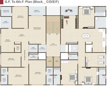 Project Image of 1682.51 - 1857.1 Sq.ft 4 BHK Apartment for buy in Dev Aavkar Homes