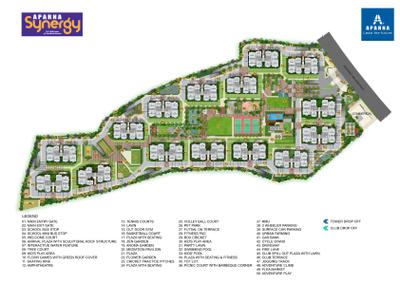 Project Image of 1251.0 - 2307.0 Sq.ft 2 BHK Apartment for buy in Aparna Synergy