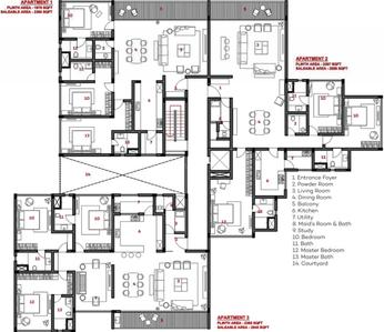 Project Image of 2352.0 - 2859.0 Sq.ft 3 BHK Apartment for buy in Tulive Gulmohar Terrace