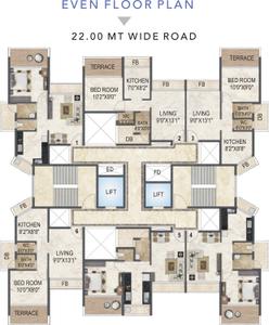 Project Image of 0.0 - 695.0 Sq.ft 1 BHK Apartment for buy in Akshar Evita