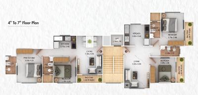 Project Image of 445.41 - 468.23 Sq.ft 2 BHK Apartment for buy in Saraswati Meera Square