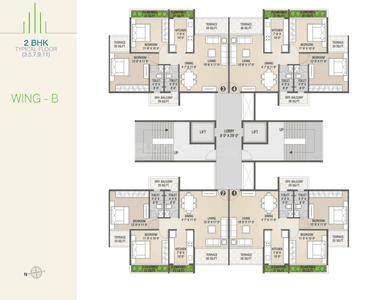 Project Image of 494.49 - 1100.0 Sq.ft 2 BHK Apartment for buy in Balaji Delta Tower 2 
