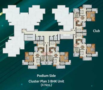 Project Image of 1298.0 - 2018.0 Sq.ft 3 BHK Apartment for buy in Vrinda Heritage Skyward